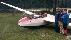 Erster Segelflug im Alter von 11 Jahren als Fluggast