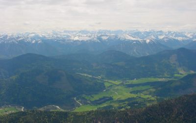 Blick von der Benediktenwand nach Sden in die Jachenau