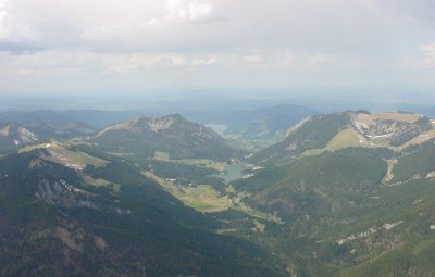 Spitzingsee (und darber noch zu erkennen der Schliersee)