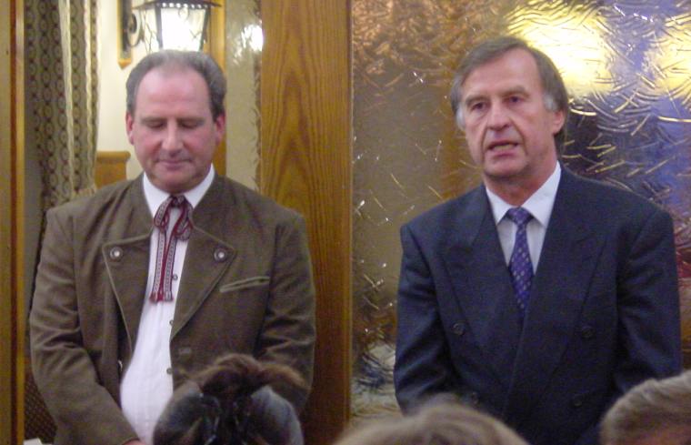 Gruworte des 1. Brgermeisters Helmut Limbrunner (rechts), links unser 1. Vorstand Andreas Bucher